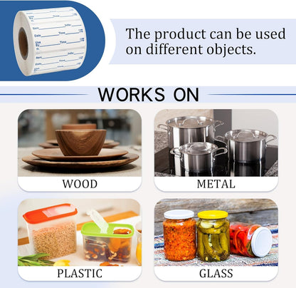 L LIKED 250 Dissolvable Labels 2"x 2" Use By Food Rotation Storage Label