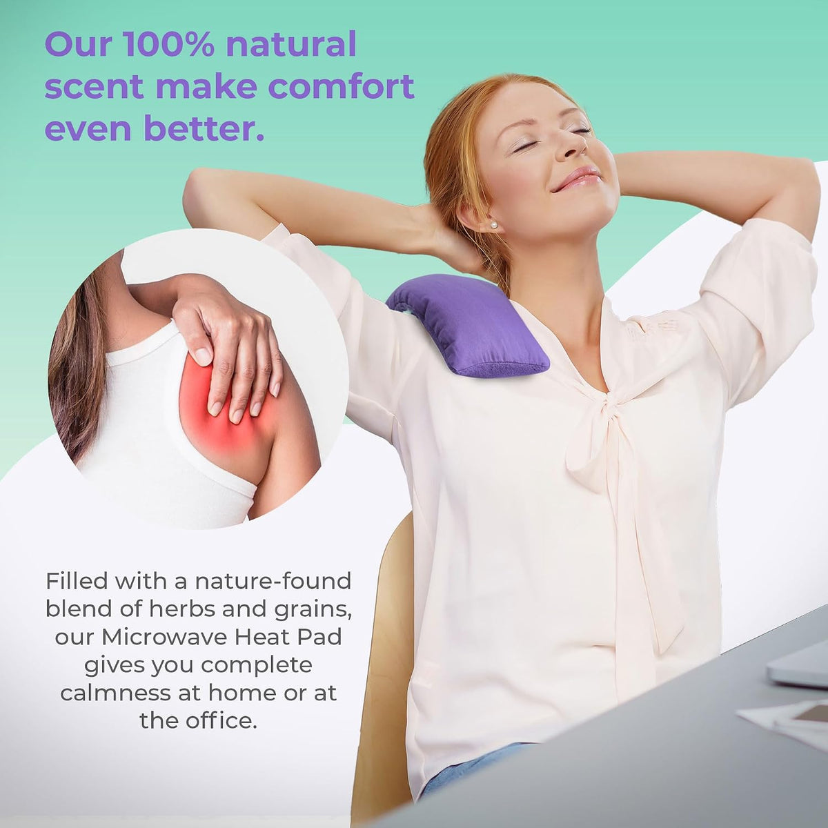 My Heating Pad Microwave Heating Pad - Moist Microwavable Heating Pads for Joints and Muscles Relief - Microwave Hot Pack Heat Pad for Cramps - Chilled or Heated Pad Therapy - Purple Unscented