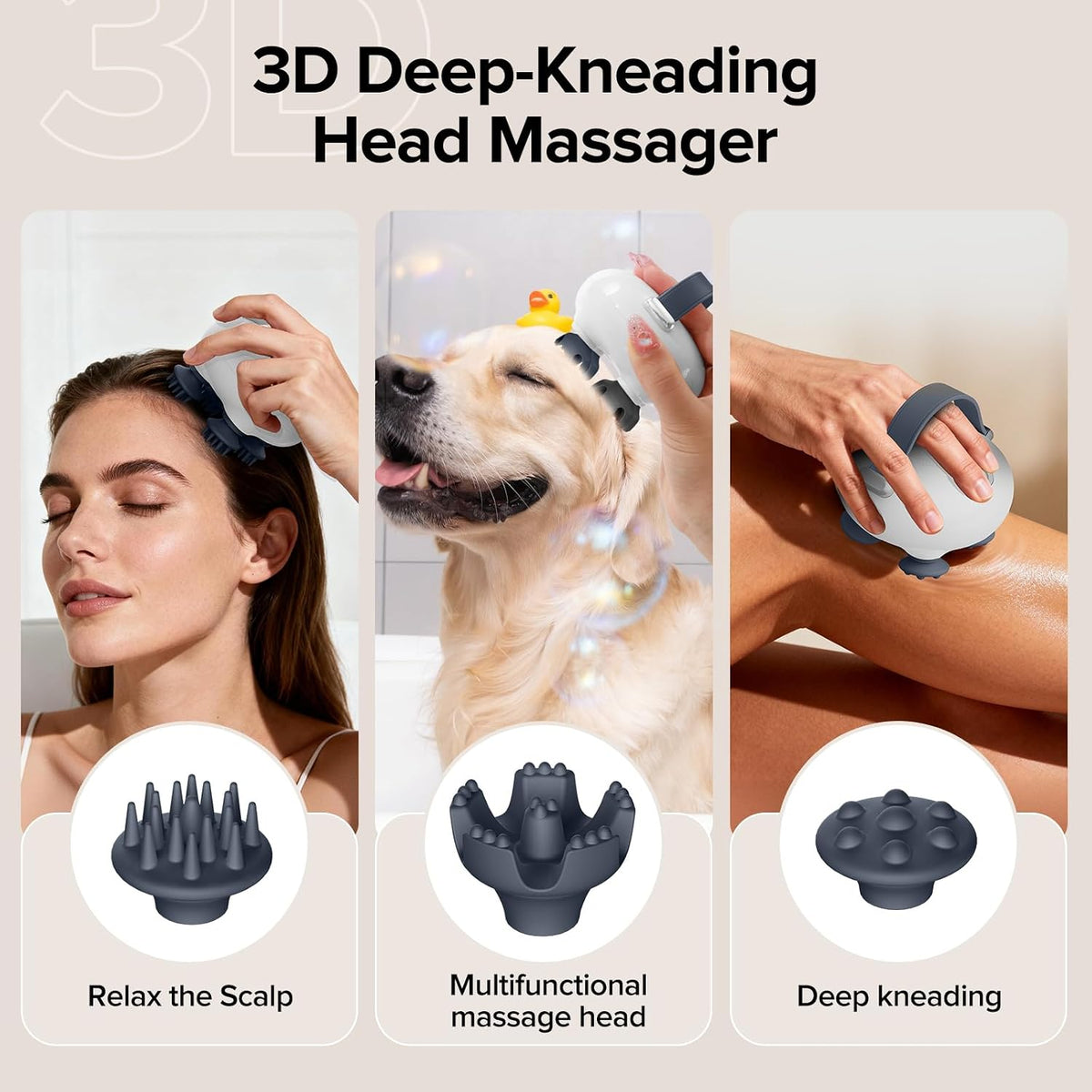 Scalp Massager, Head Massager Scalp with Tangle-Resistant Design