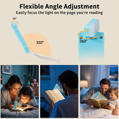 Rechargeable Book Light, Clip-On LED Reading Light, Eye-Caring