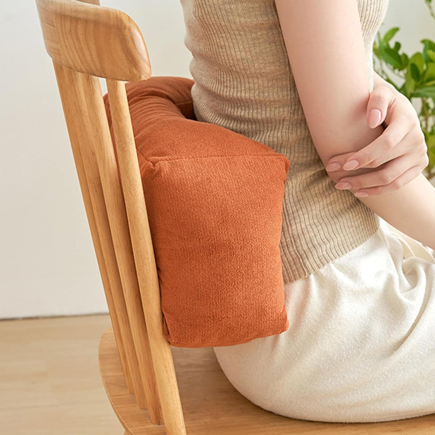 Back Pillow for Chair, Lumbar Support Pillow for Office Chair Lower Back Pain Relief Soft Cushion Car Bed Couch Sitting High Elasticity (Yellow, 35cm*16cm*20cm)