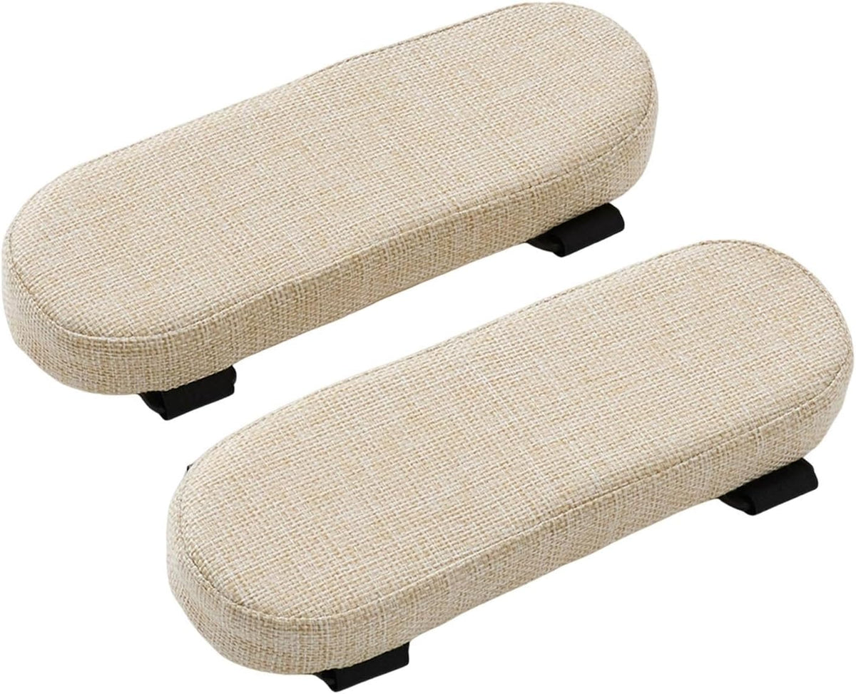 Office Chair Armrest Pad Elbow Cushion Thick Removable Cover Desk Chair Armrest Cushion Arm Padding for Recliners Sofa Home, Beige