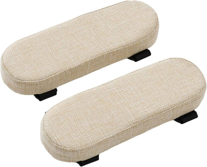Office Chair Armrest Pad Elbow Cushion Thick Removable Cover Desk Chair Armrest Cushion Arm Padding for Recliners Sofa Home, Beige