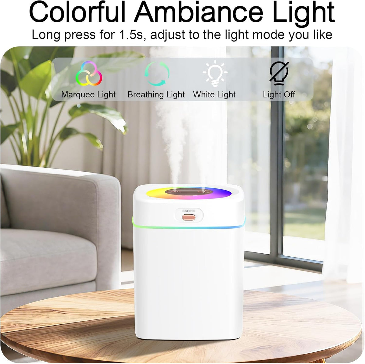 Humidifiers for Bedroom, 2.0L Cool Mist Humidifier for Plants & Home
