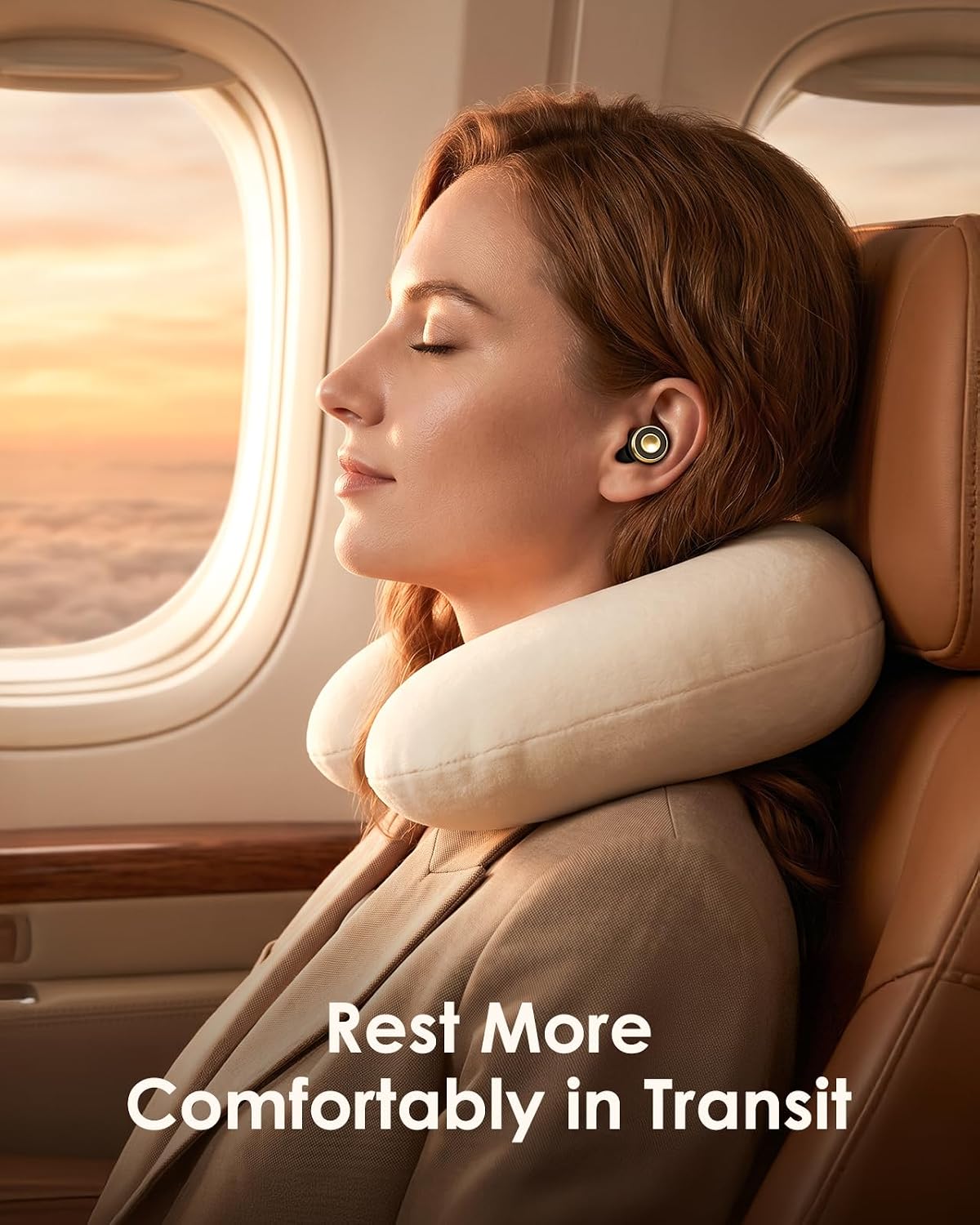 Reusable Earplugs for Focus, Travel & Work, Up to 33dB Noise Reducing Silicone Ear Plugs with 4 Sizes, Secure Fit, Portable Snap-Closure Case for Flights, Study, Commute Reading