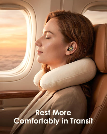 Reusable Earplugs for Focus, Travel & Work, Up to 33dB Noise Reducing Silicone Ear Plugs with 4 Sizes, Secure Fit, Portable Snap-Closure Case for Flights, Study, Commute Reading