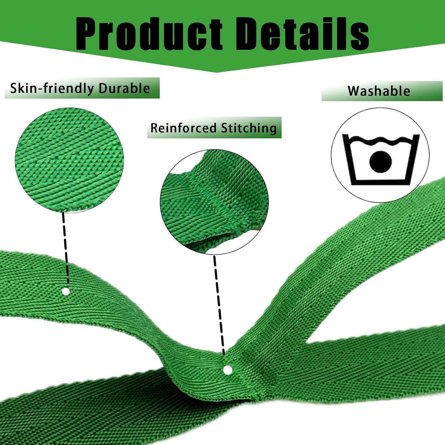 Stretching Strap Yoga Strap with Loops for Physical Therapy, Non-Elastic | 10 Loops, 75 inches length, Multi-Color Selection for Yoga Strap for Stretching, Pilates, Dance and Gymnastics