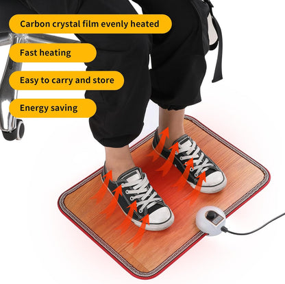 Livtribe Heated Floor Mat for Foot, Carbon Crystal Heated Foot Warmer