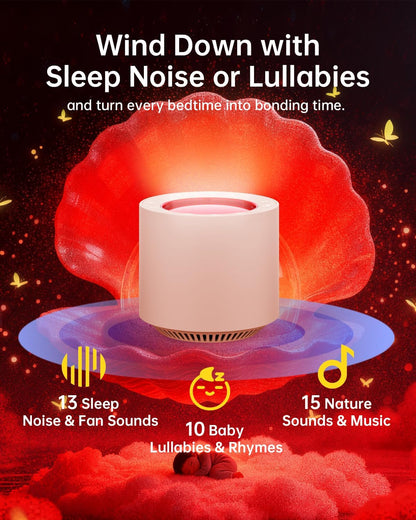 Red Light Therapy White Noise Sleep Sound Machine for Baby