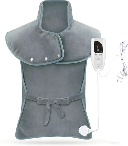 Heating Pad for Neck Shoulders Back Pain Relief, Mothers Day Gifts for Mom Dad Women Men Elderly, Electric Large Heat Pad with 6 Heat Settings 4 Timers, ETL Certified