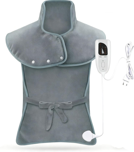 Heating Pad for Neck Shoulders Back Pain Relief, Mothers Day Gifts for Mom Dad Women Men Elderly, Electric Large Heat Pad with 6 Heat Settings 4 Timers, ETL Certified
