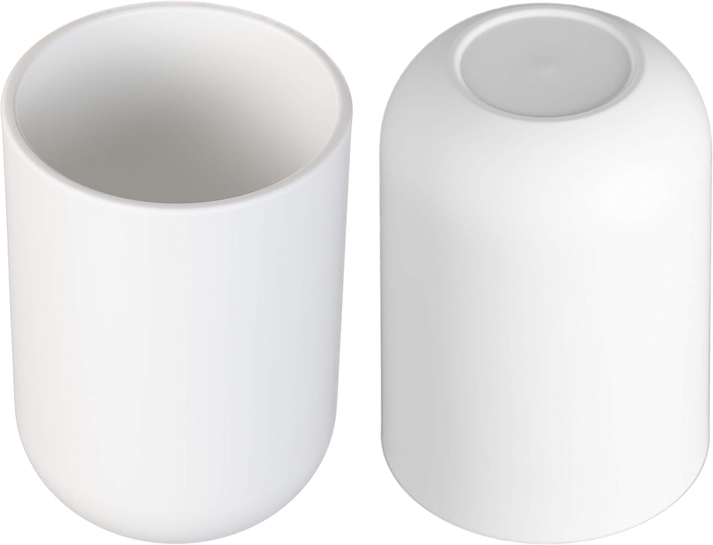 Toothbrush Cup, Bathroom Cup, Toothbrush Holder, Bathroom Tumbler, Plastic, 350ml (White)