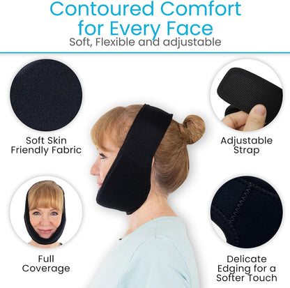 Vive Jaw Ice Pack Wrap for Face & Oral Surgery - Wisdom Teeth Ice Head Mask