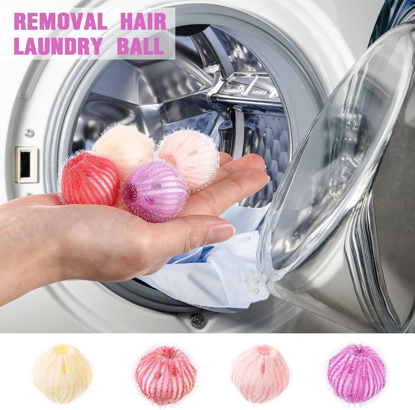 Blulu 18 Pieces Pet Hair Remover for Laundry, Classic Color | Reusable Washing Machine Hair Catcher Pet Dog Cat Fur Catcher Lint Remover from Laundry