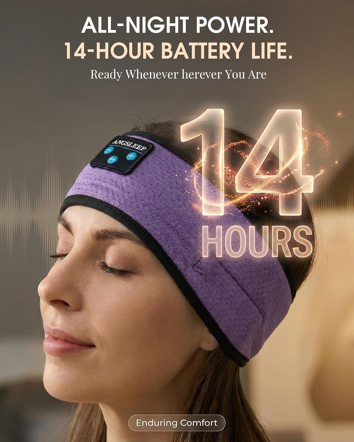 Sleep Headphones Bluetooth 5.4 Headband, Wireless Sleep Headphones with Ultra-Thin Stereo Speakers for Side Sleepers, Breathable & Soft Sports Headband for Running Exercise, Yoga, Travel