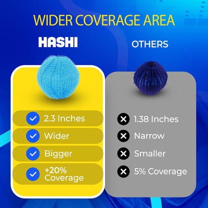 HASHI 12 Pack 2.3 Inch Pet Hair Remover for Laundry, Reusable Washing Machine and Dryer Balls, Dog and Cat Fur Lint Catcher for Clothes and Bedding, Gentle on Fabrics, Prevents Tangling, Black