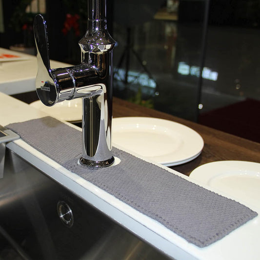 28'' Extended Kitchen Sink Faucet Absorbent Mat, Fabric