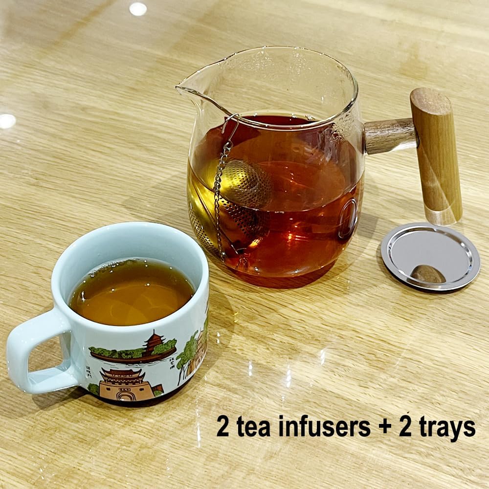 Food Grade 304 Stainless Steel Mesh Tea Ball 2.1 Inch Tea Infuser Strainer Filter Diffuser for Loose Tea