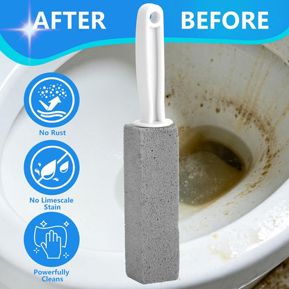 LoveBB 7 Pack Pumice Stone for Toilet Cleaning, Pumice Stick with Handle for Removing Bowl Ring, Toilet, Bathroom, Pool