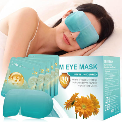 Steam Eye Mask,Warm Eye Compress for Dry Eyes Sleep Mask,Hot Auto Heated Eye Masks Relaxing Items for Women Moist Heat for Eyes Soothing Eye Fatigue,Disposable EyeMask for SPA Essentials