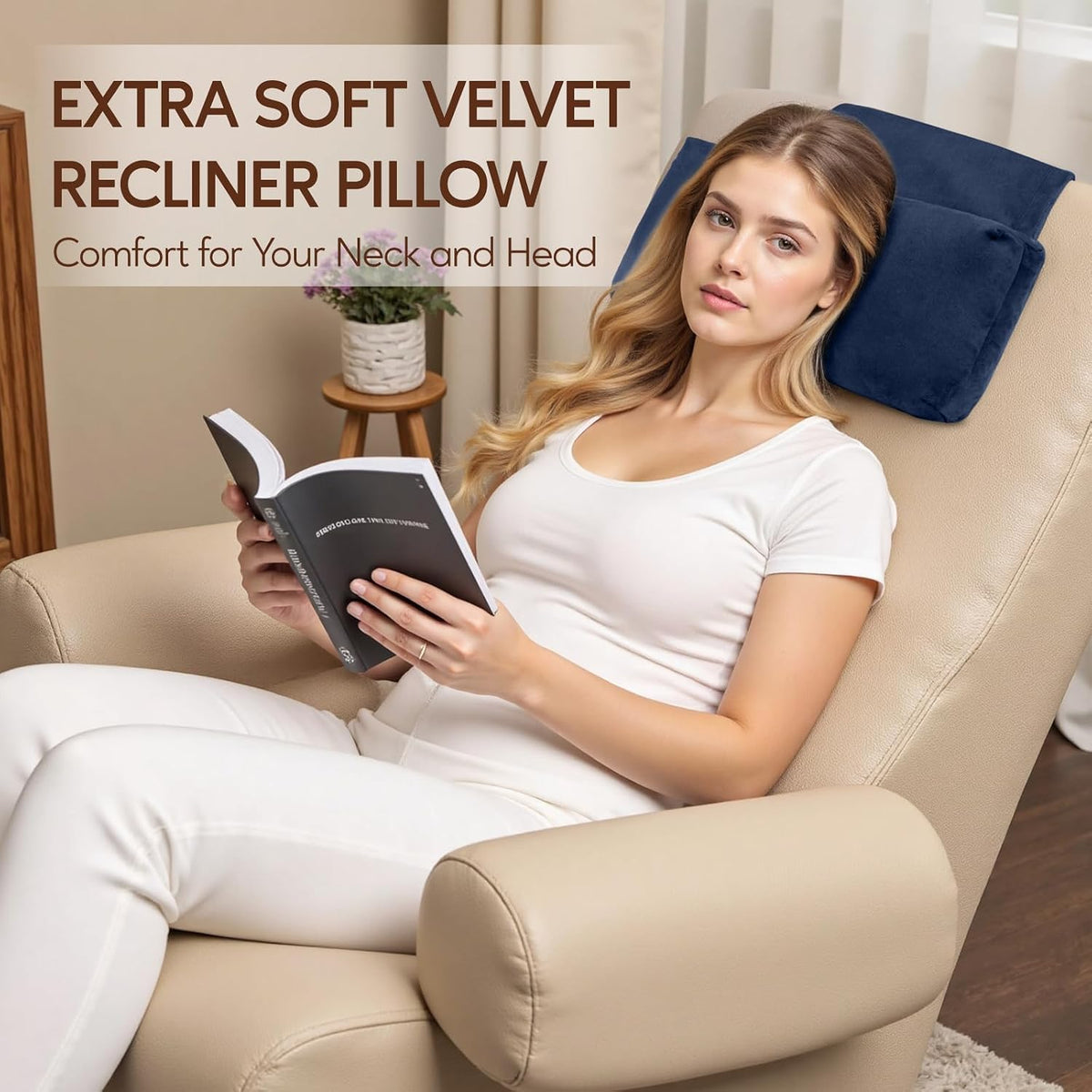 Neck Pillow for Recliner Chair, Adjustable Recliner Pillow for Headrest