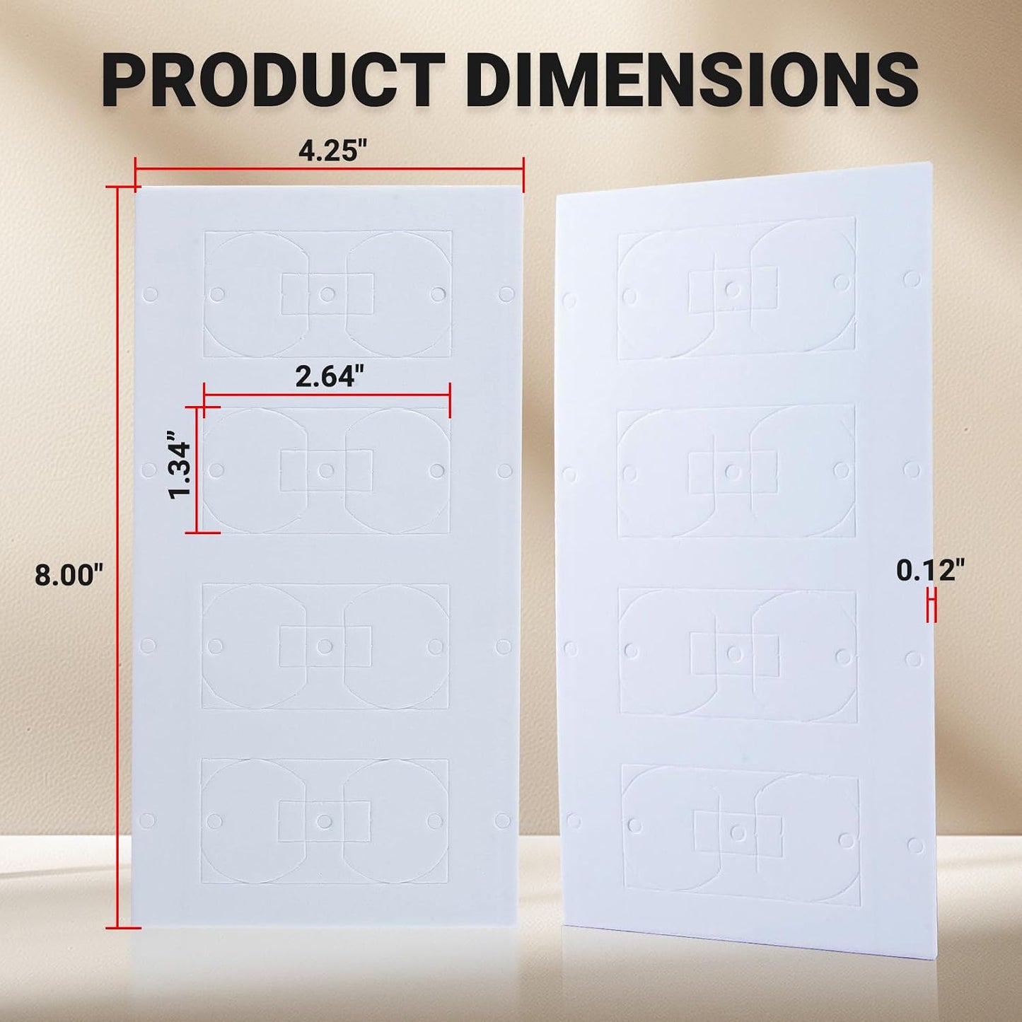 CARGEN Outlet Insulation Foam Pads Wall Draft Sealers 3mm EVA 30PCS Single | High-density flexible buffer requires no manual cutting; punch out unwanted sections for a custom fit