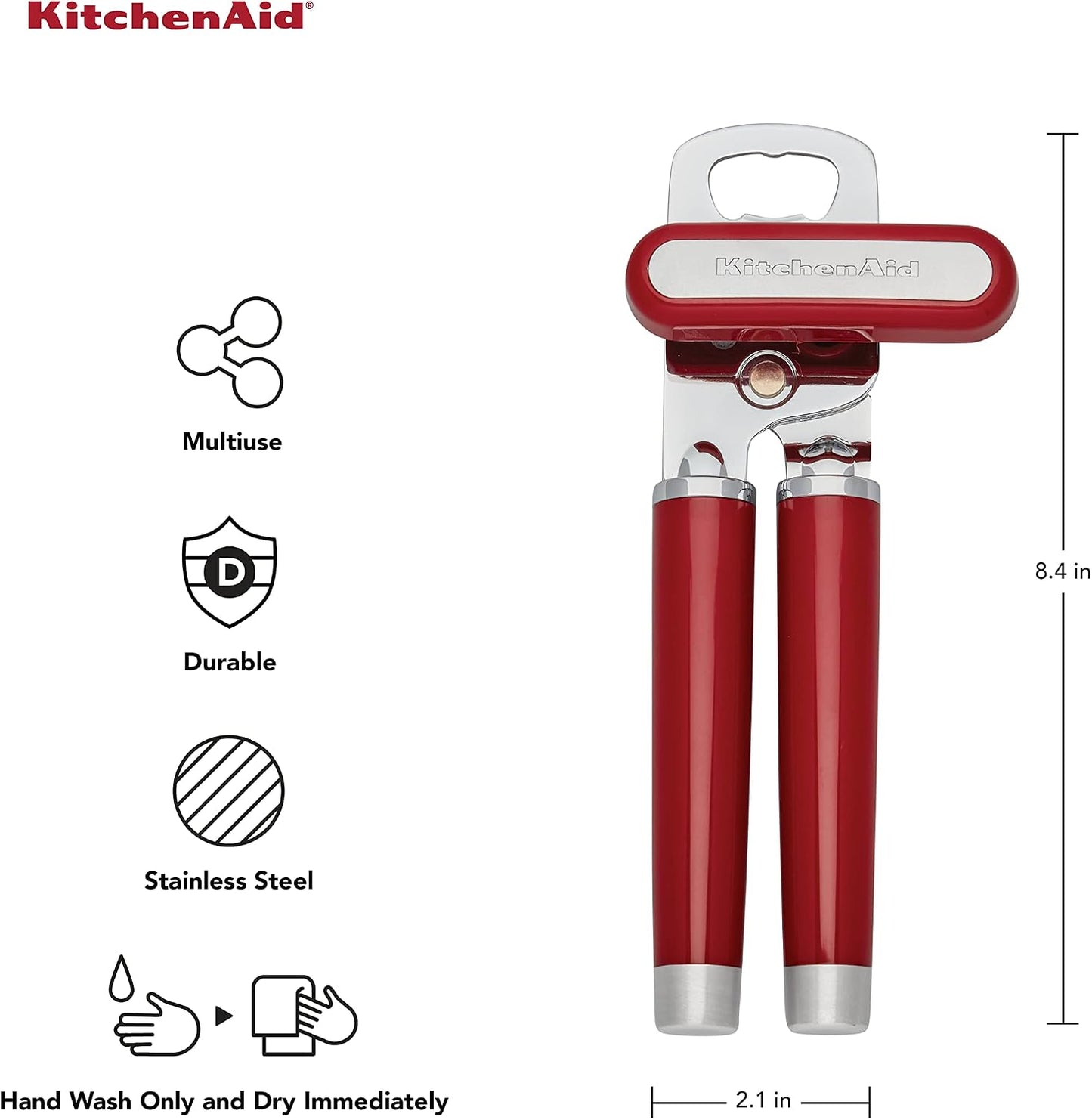 KitchenAid Gourmet Multifunction Can Opener/Bottle Opener, 8.36-Inch, Pistachio