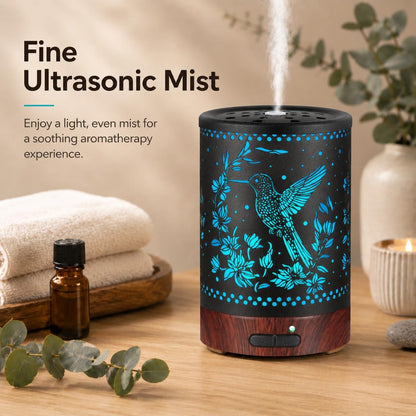 Tree Essential Oils Diffuser for Home 150ML Aromatherapy Diffuser | Birthday Gifts for Women mom,Metal Cool Mist Humidifier with 7 Colors Lights Waterless Auto Off Air Diffusers
