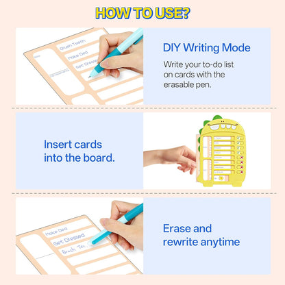 Chore Chart for Kids, Planning Board with Sliders, to Do List | Visual Schedule Board, Routine Chart with Slider, Morning Bedtime Routine Chart for Toddlers, ADHD Tools