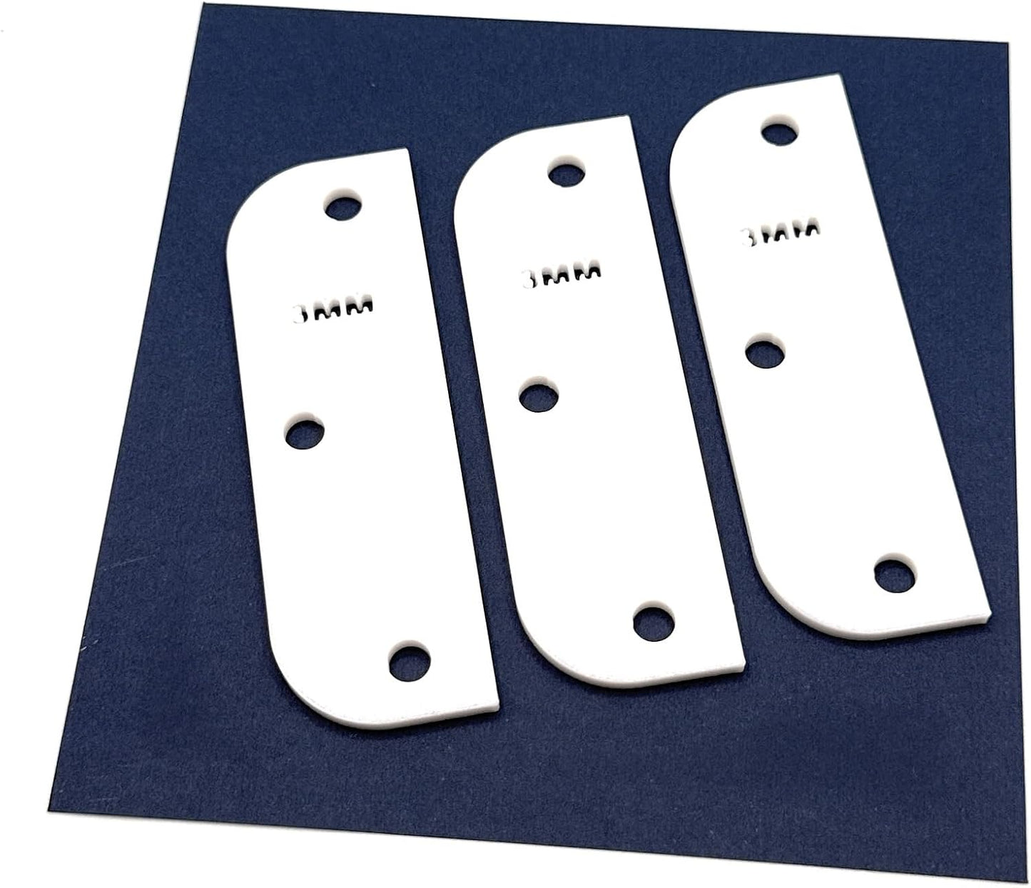 Door Hinge Shims (Set of 3) Hinge Spacer for Interior and Exterior Door Alignment - for 3.5", 4" and 4.5" Standard Hinges (3mm Thick, White, 3.5-inch)