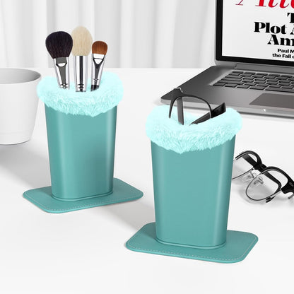 Eyeglasses Holder,Plush Lined PU Leather Pattern Stand Case with Magnetic Base,Unisex for Women Men