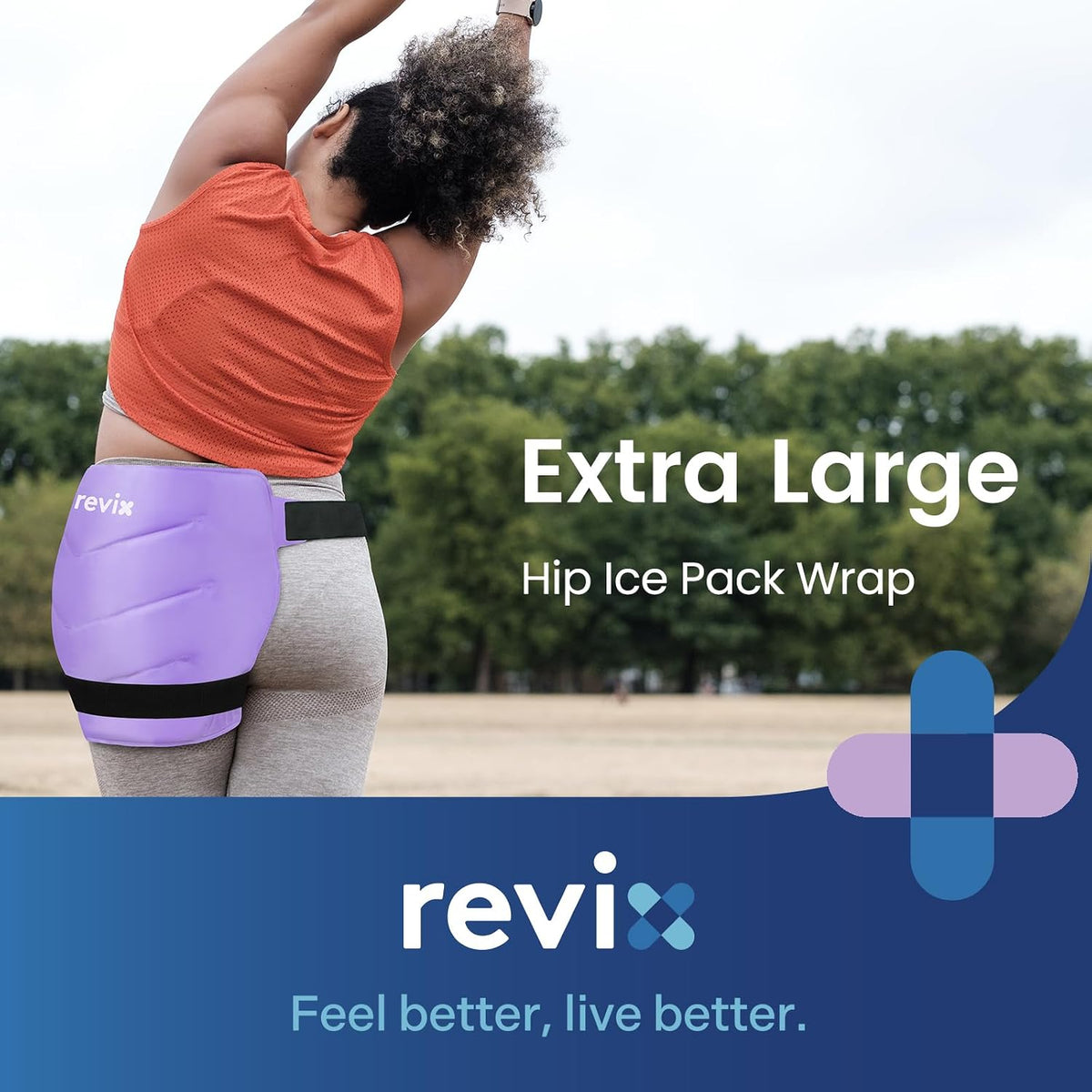 REVIX Extra Large Hip Ice Pack Wrap After Surgery, Cold Packs for Hip