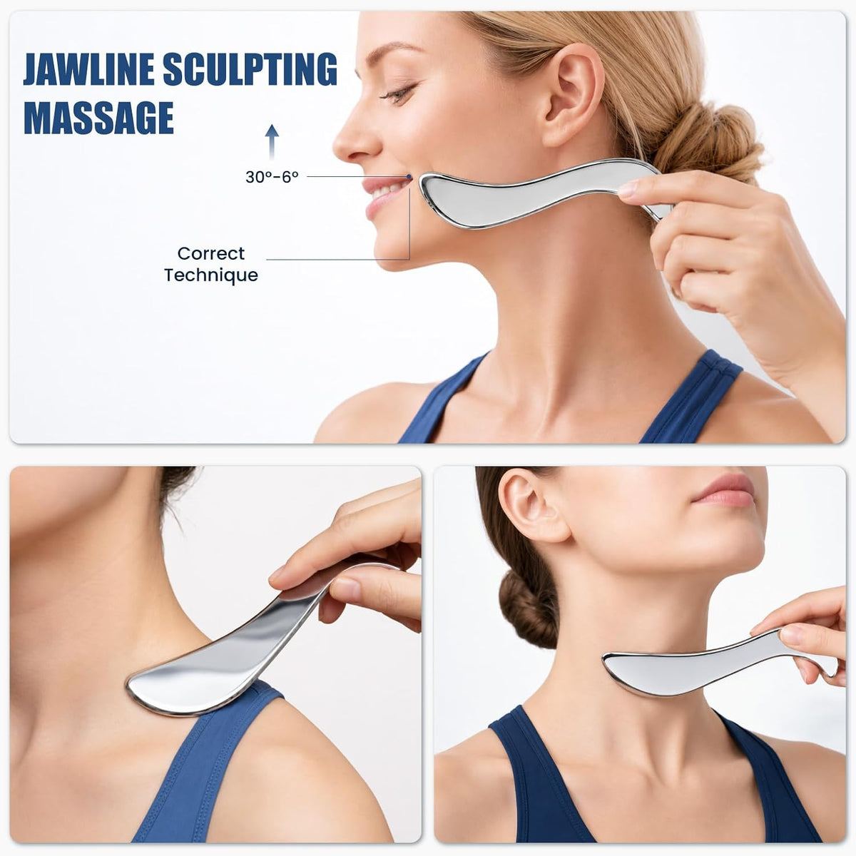 Muscle Scraper Tools, Stainless Steel Guasha Tool for Body, Scraping Tool Physical Therapy, Myofascial Release Tool, Massage Tools for Deep Tissue