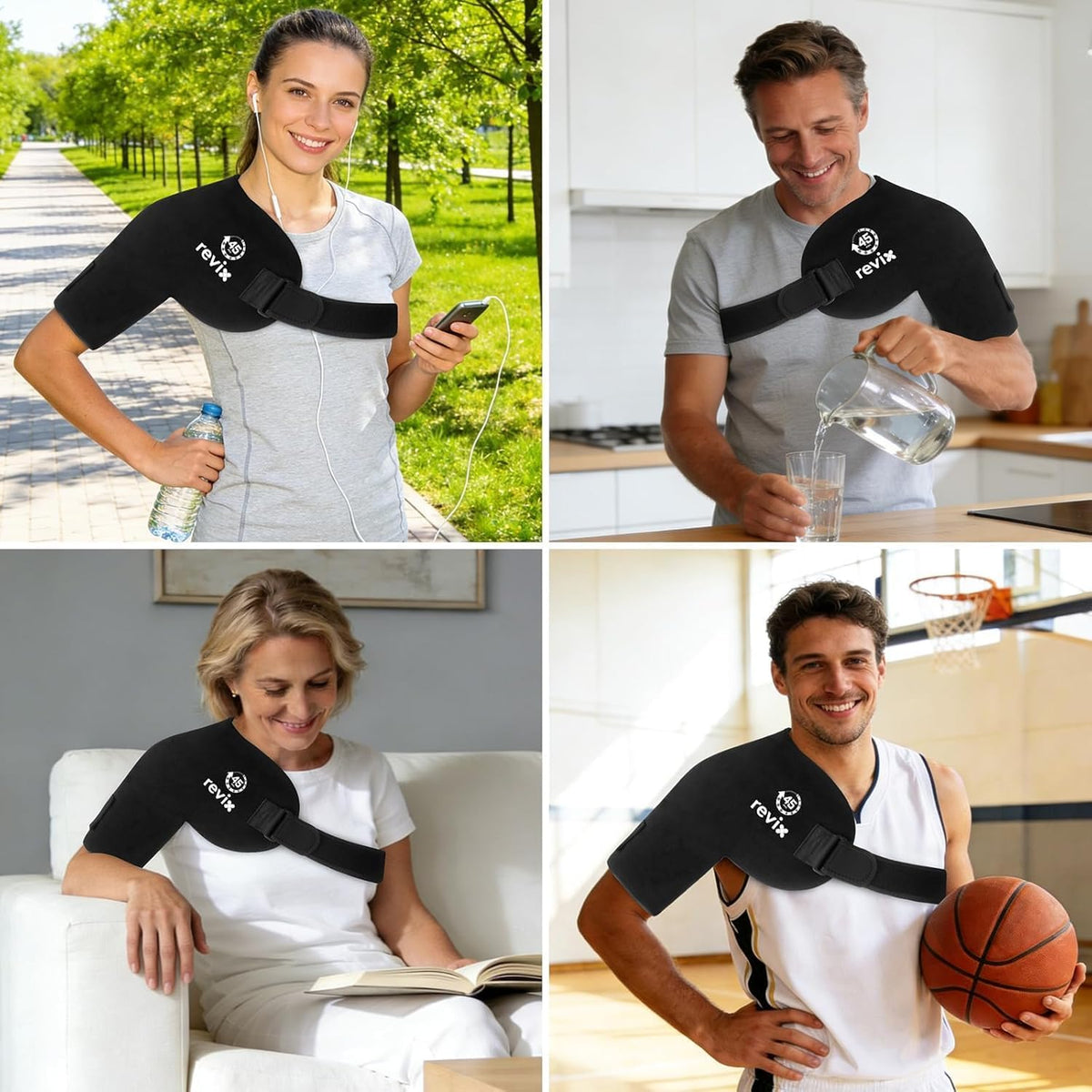 REVIX 45-Min Long-Lasting Shoulder Ice Pack Wrap for Rotator Cuff Surgery