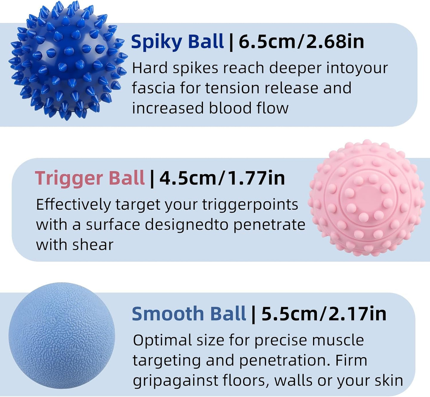 WOVTE Massage Lacrosse Ball Therapy for Sore Muscles Myofascial Release | Shoulders, Neck, Back, Foot, Body, Deep Tissue, Trigger Point, Muscle Knots, Yoga