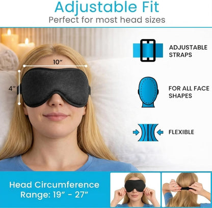 Arctic Flex Cooling Eye Mask - Gel Cold Compress for Migraine, Puffy Eyes