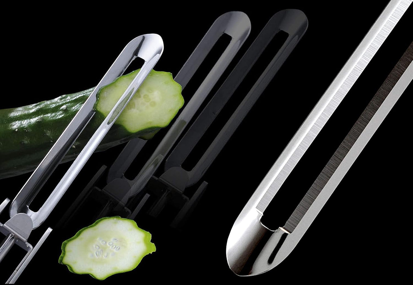 Stainless Steel Peeler Long Vegetable Peeler 8.5 inch | Potato Peeler Cabbage Peeler with Plastic Safety Cover Seki Japan