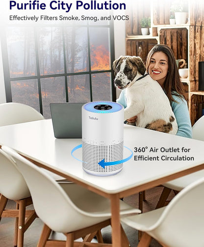 Tailulu Air Purifiers for Home 1200 Ft², H13 True HEPA Air Purifier Bedroom