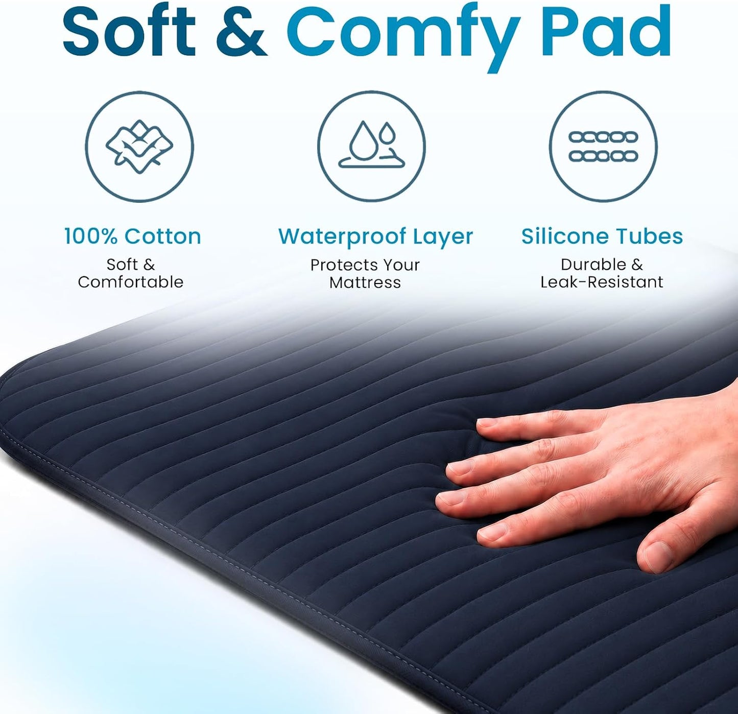 B10 Bed Cooling System Twin - Cooling Mattress Pad for Hot Sleepers | Beat night sweats without breaking the bank - 100% cotton cooling mattress topper, cools 7-12°F, 4 speeds & remote.