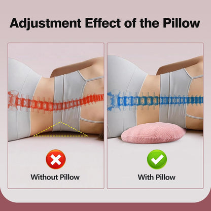 COMFYTHERA Lumbar Support Pillow for Sleeping Memory Foam Lumbar Support Cushion for Lower Back Pain Relief, Back Support Bed Pillow Waist Support (Dark Grey, Large)