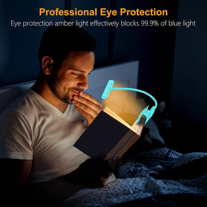Gritin 19 LED Rechargeable Book Light for Reading in Bed | Eye Caring 3 Color Temps,Stepless Dimming Brightness,Memory Function,90 Hrs Runtime Lightweight Clip on Light for Book Lovers