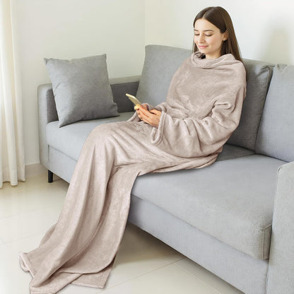 Catalonia Wearable Blanket with Sleeves for Women & Men, Fleece Wrap Throw | Cozy Sleeve Design for Hands-Free Comfort, Perfect for Reading, TV Time & Relaxing, Christmas & Birthday Gift
