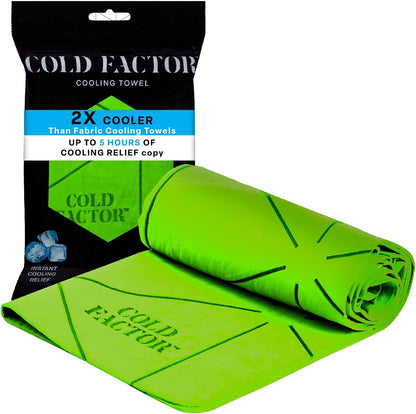 COLD FACTOR Instant PVA Cooling Towels, Cooling Neck Wraps, Blue, 3 Pack | 5 Hours of Cooling, UPF 50+, Soft Cooling Towels for Neck and Face, Machine Washable, Ideal for Sports & Workouts, 3"x29.5"