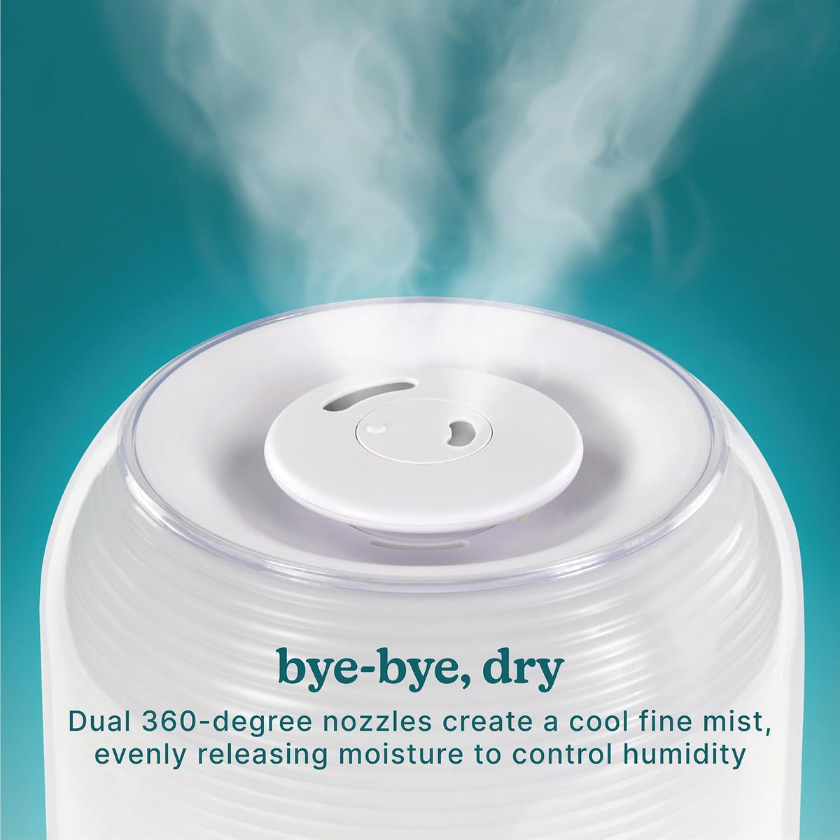 Homedics Ultrasonic Cool Mist Humidifier, Top-Fill 3L Water Tank