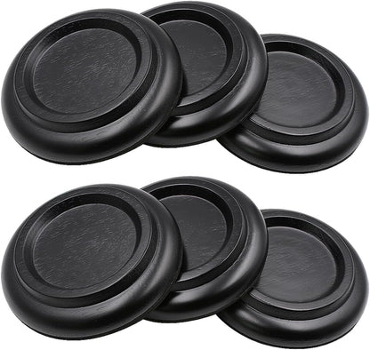 Piano Caster Cups Grand Piano Caster Cups Piano Leg Hardwood Cups Pads for Grand Piano (Wood Black, Set of 3)