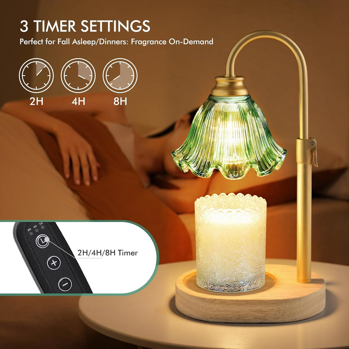 Candle Warmer Lamp with Timer,Birthday Gifts for Women