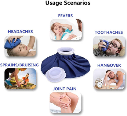 elitehood Reusable Ice Bags for Injuries, Refillable Ice Pack Hot Water Bag