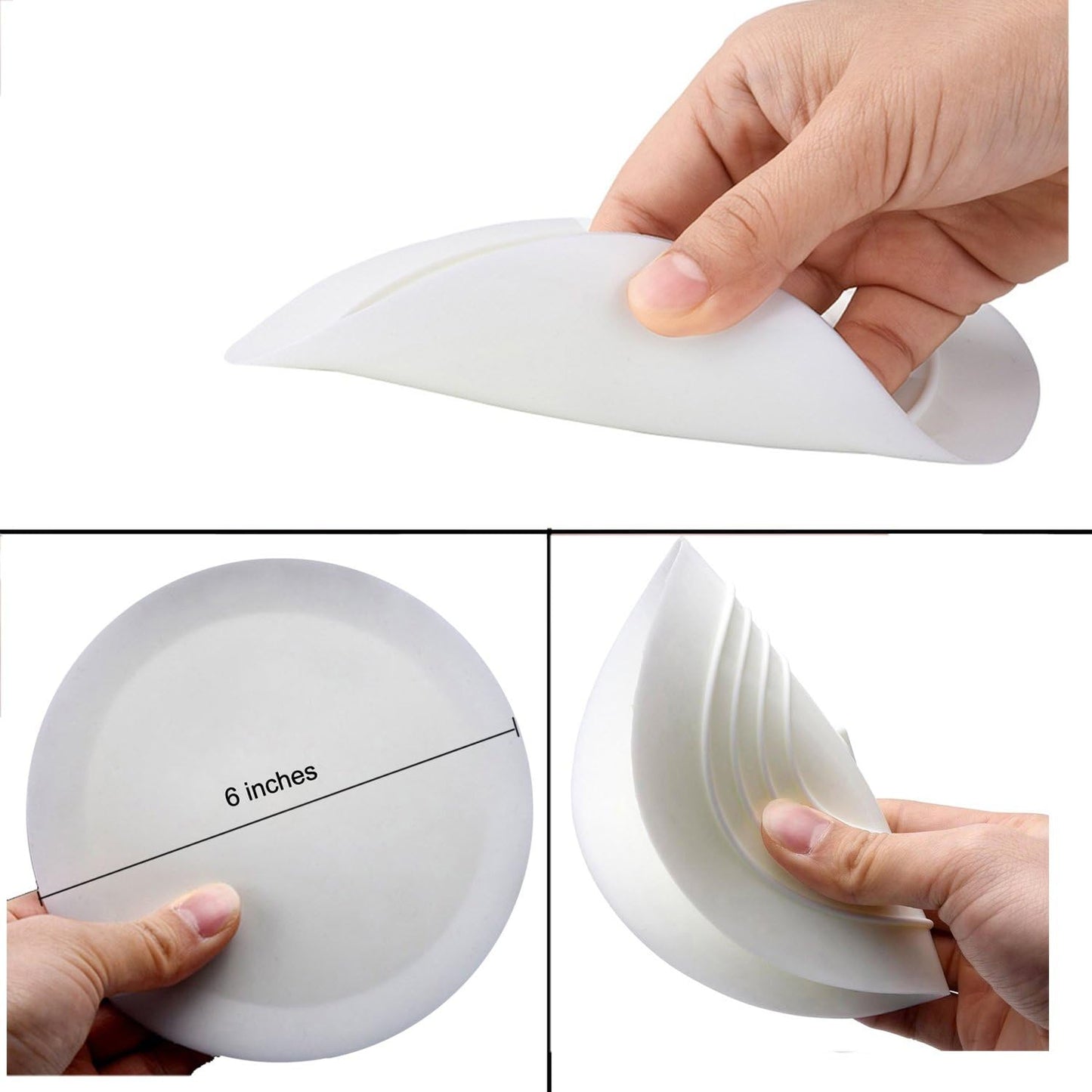 Shower Drain Hair Catcher Tub Stopper, V-TOP Drain Cover for Shower to Catcher Hair, Silicone Bathtub Drain Plug Suit for Bathroom Kitchen and Laundry, 4 Pack