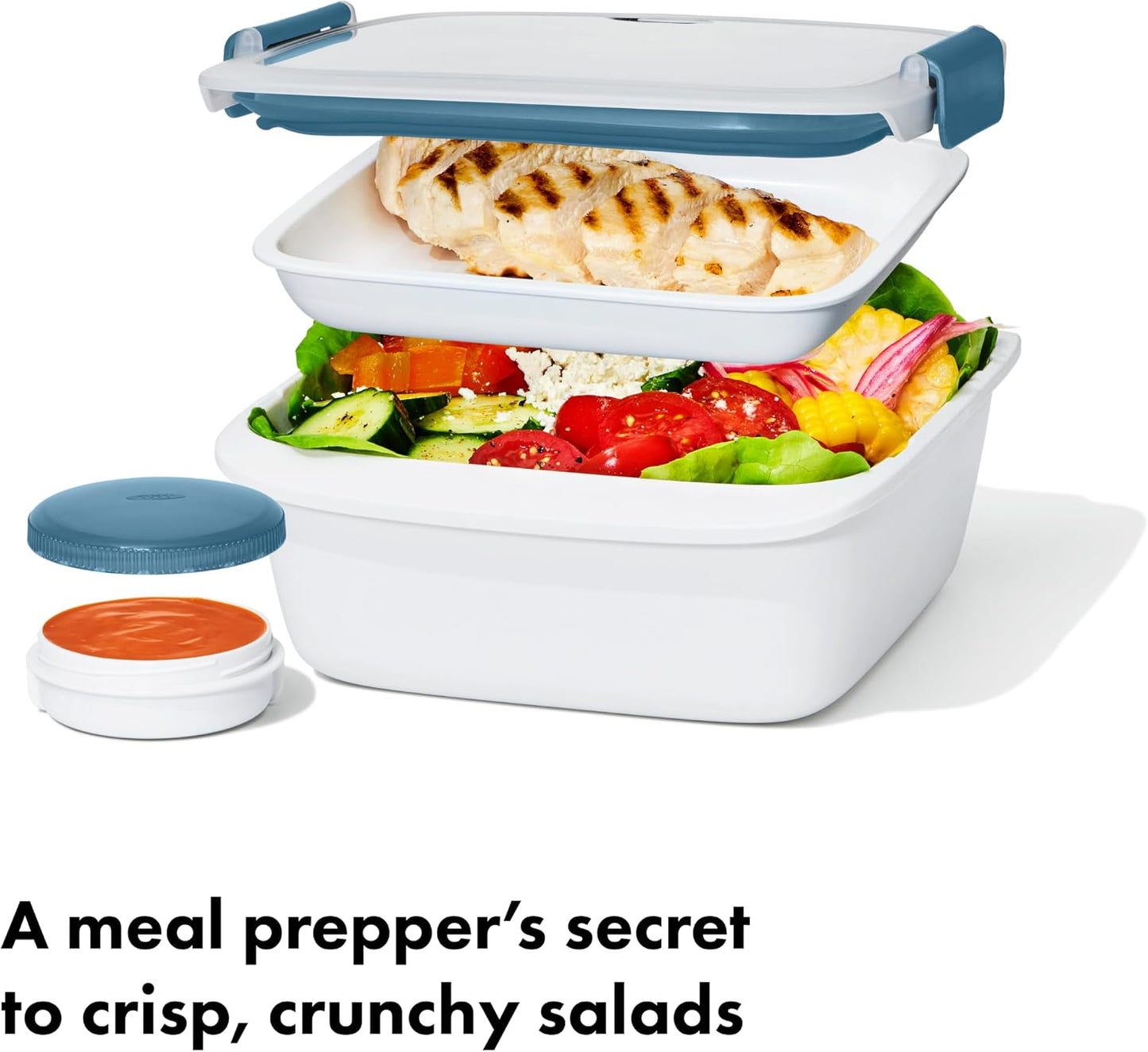 OXO Good Grips Prep and Go Container With Colander - Ocean Blue