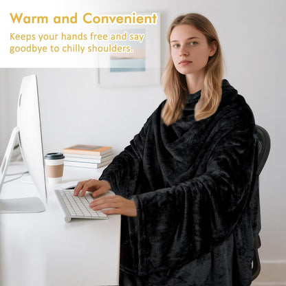 Catalonia Wearable Blanket with Sleeves for Women & Men, Fleece Wrap Throw | Cozy Sleeve Design for Hands-Free Comfort, Perfect for Reading, TV Time & Relaxing, Christmas & Birthday Gift